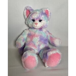 Build A Bear 16" COTTON CANDY SCENTED CAT Plush Stuffed Animal Great Condition